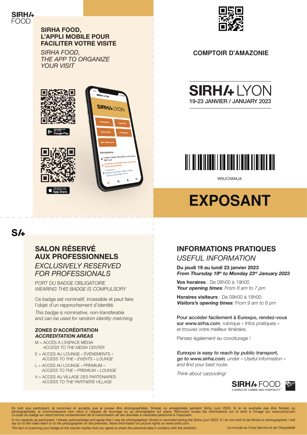 Badge exposant Sirha